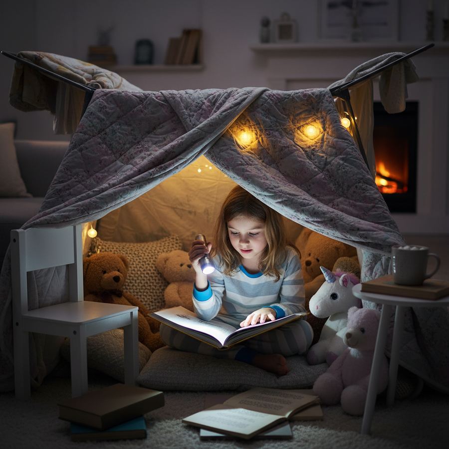 Family playing a card game together at the kitchen table